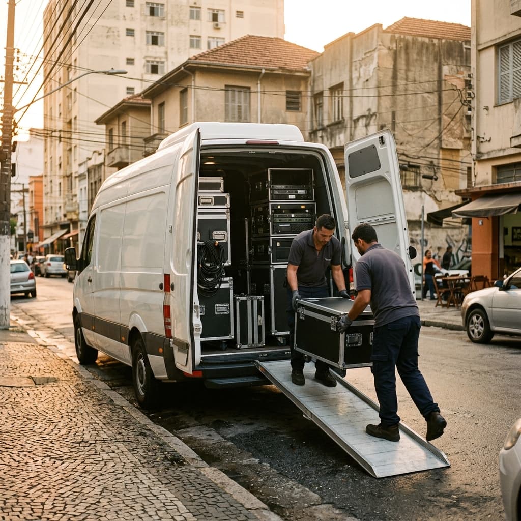 Logística de entrega de equipamentos