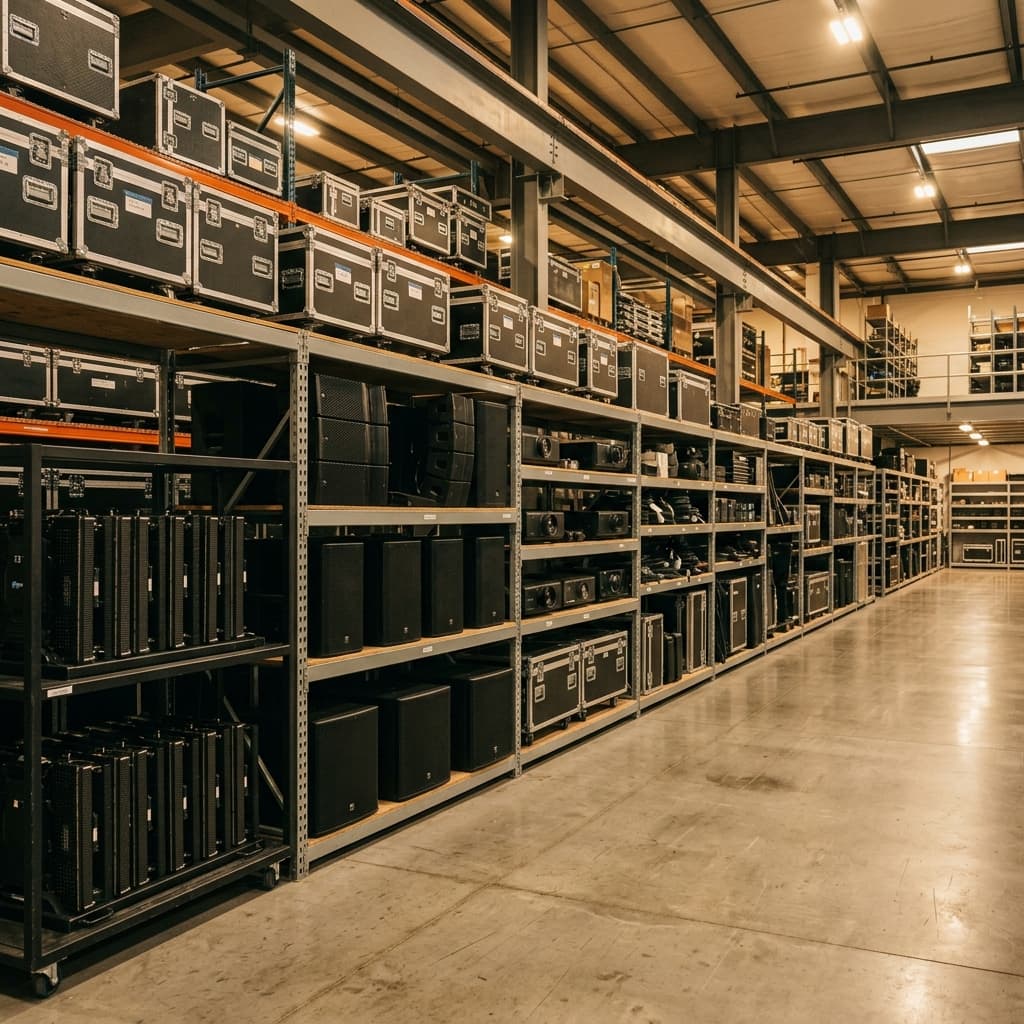 Estoque de equipamentos audiovisuais Visarte